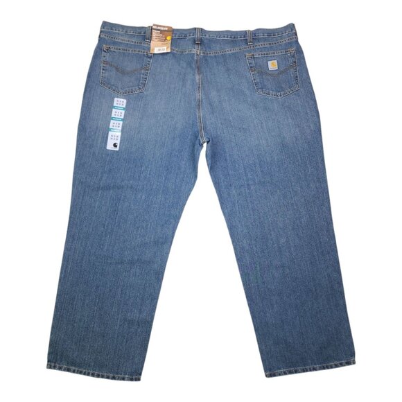 Carhartt Mens Holter Relaxed Fit Jeans 54x30 Denim Straight Leg Sits At Waist - Picture 3 of 10